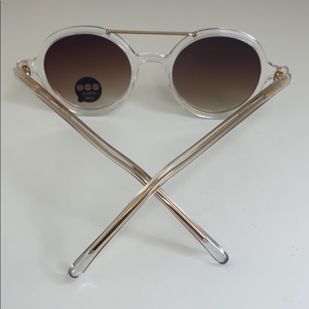 Komono Sunglasses NEW Vivien Clear round frame gold - Picture 8 of 16